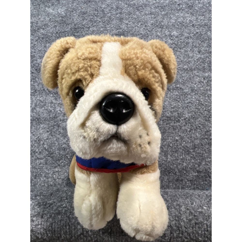 Keel Toys British Bulldog Plush 10" Souvenir Stuffed Dog Union Jack Vest Leash